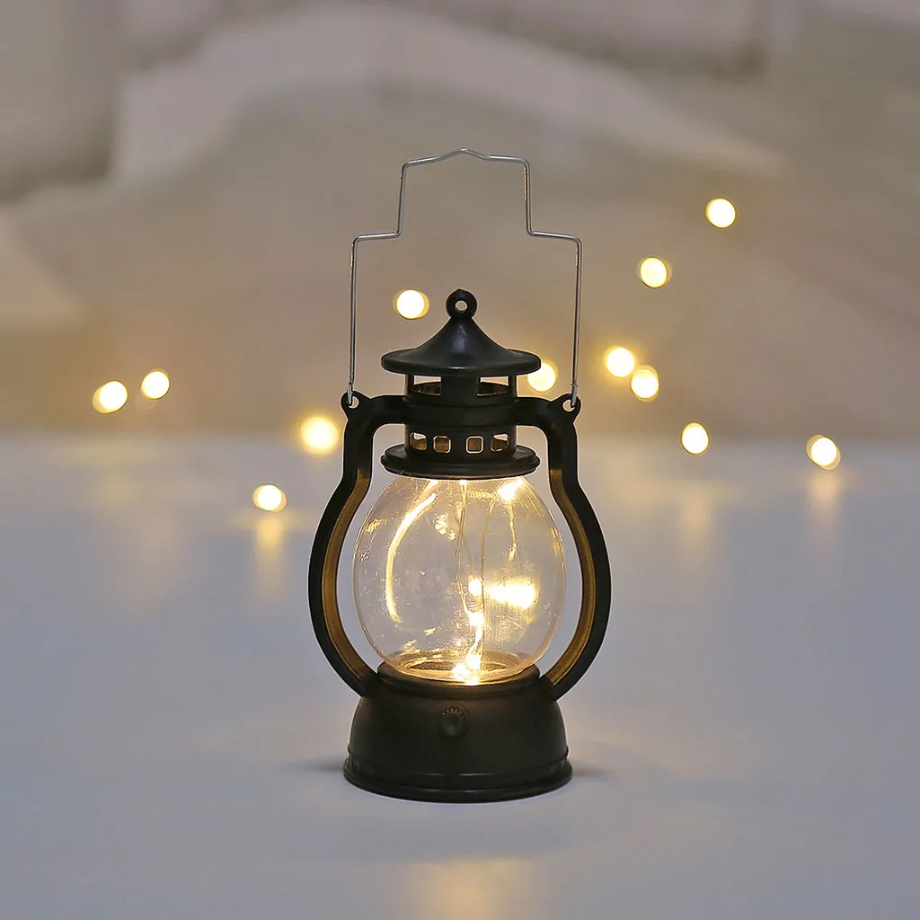 Decorative Oil Lamp Christmas Hanging Candle Light Festival Led Small Home Party Lantern