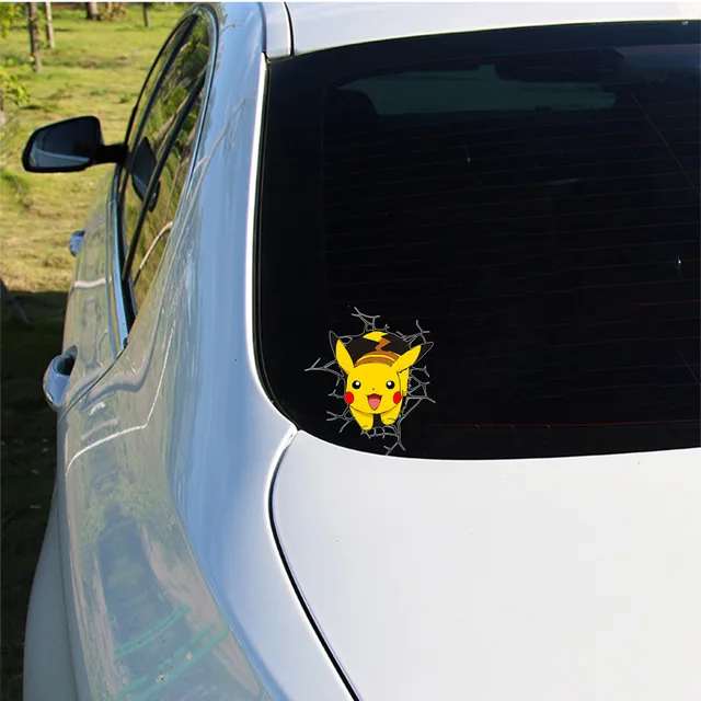 Pokemon Pikachu Auto Auto Aufkleber Reflektierende 3D Kreative Lustige  Vinyl Aufkleber Aufkleber Trim Wasserdicht Auto Dekoration Zubehör Neue