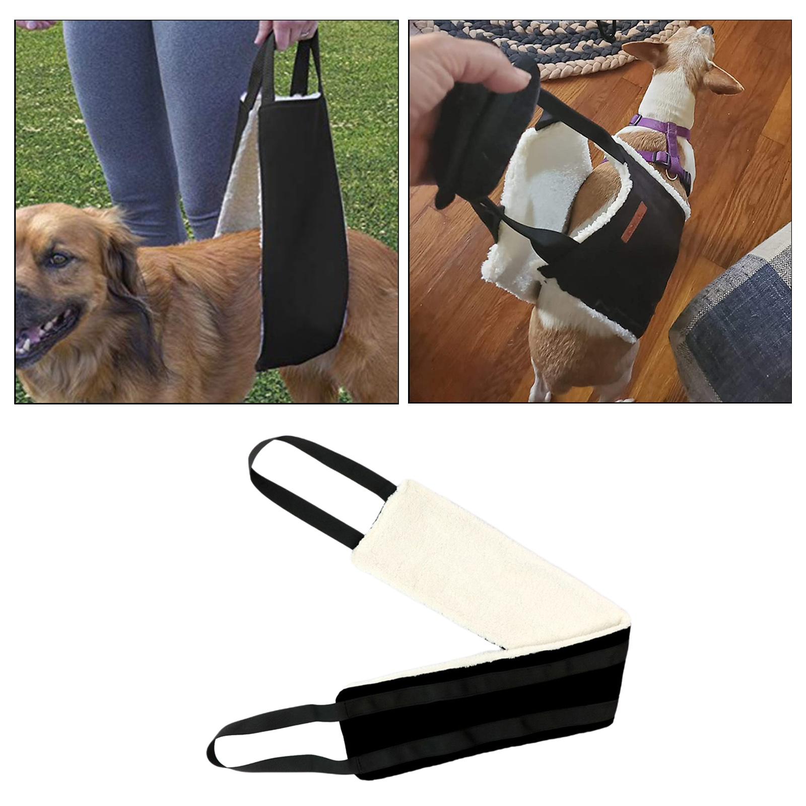 Soft Dog Lift Sling, Back Hip Support Harness, Dog Pets Rear Weak Legs Aid Band for Canine Aid Senior Injured Disabled Dogs