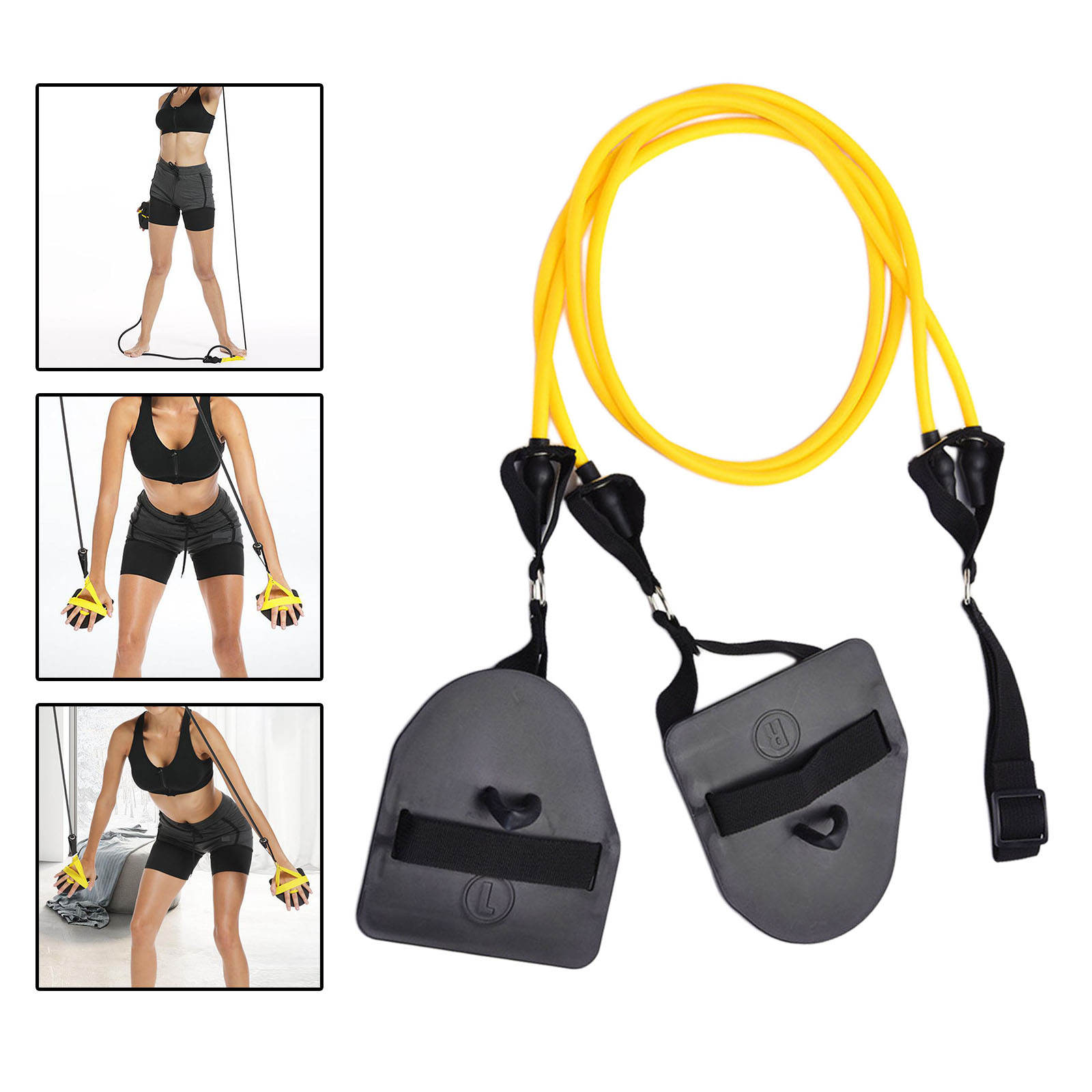 Arm Strength Trainer Resistance Bands Swimming Freestyle Exercise Paddle Workout Band