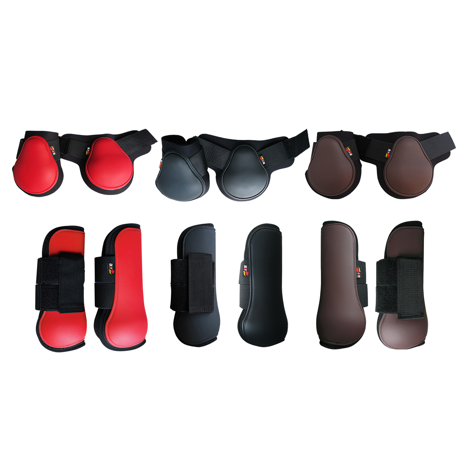 Horse Leg Tendon Boots Exercise Adjustable Brace PU Leather Protective Guard