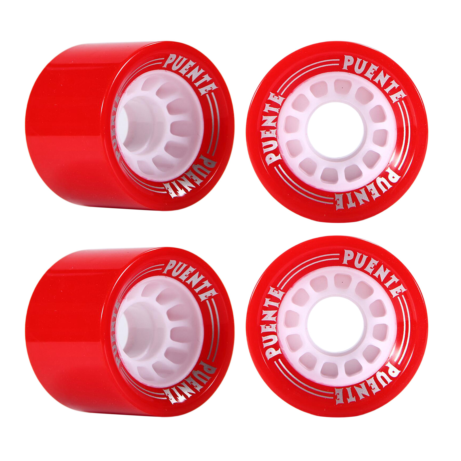 4 Pieces Skateboard Wheels 70x51mm Hardness PU Stable Quiet Smooth Anti-wear Cruising Wheel Bearings and Spacers Set