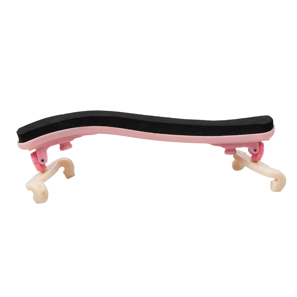 Lightweight Violin Shoulder Rest for 4/4 and 3/4 Size (Black and Pink)