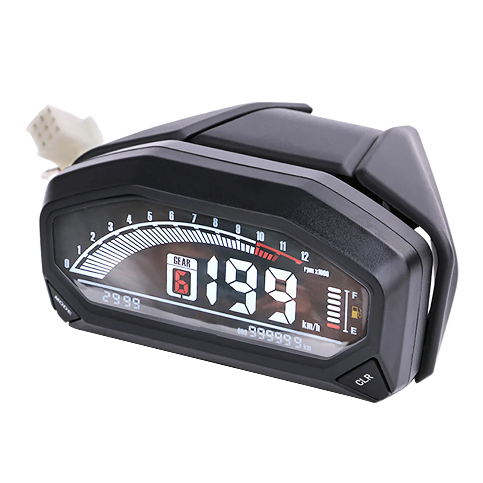 Universal Motorcycle LCD Digital Speedometer 1200 RPM 6 Gear Backlight Motorcycle Odometer For 1,2,4 Cylinders Meter