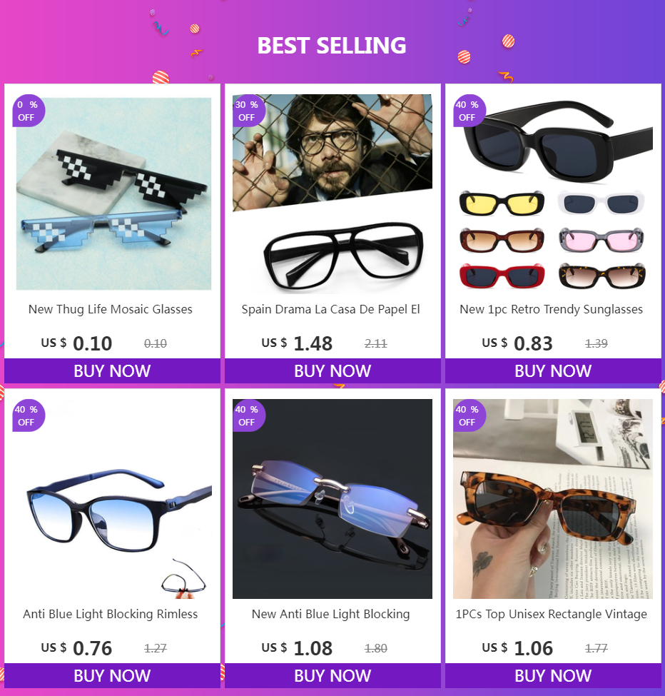 New Thug Life Mosaic Glasses Sunglasses Men Women 8 Bit Coding Pixel Trendy Cool Super Party Funny Vintage Shades Eyewear