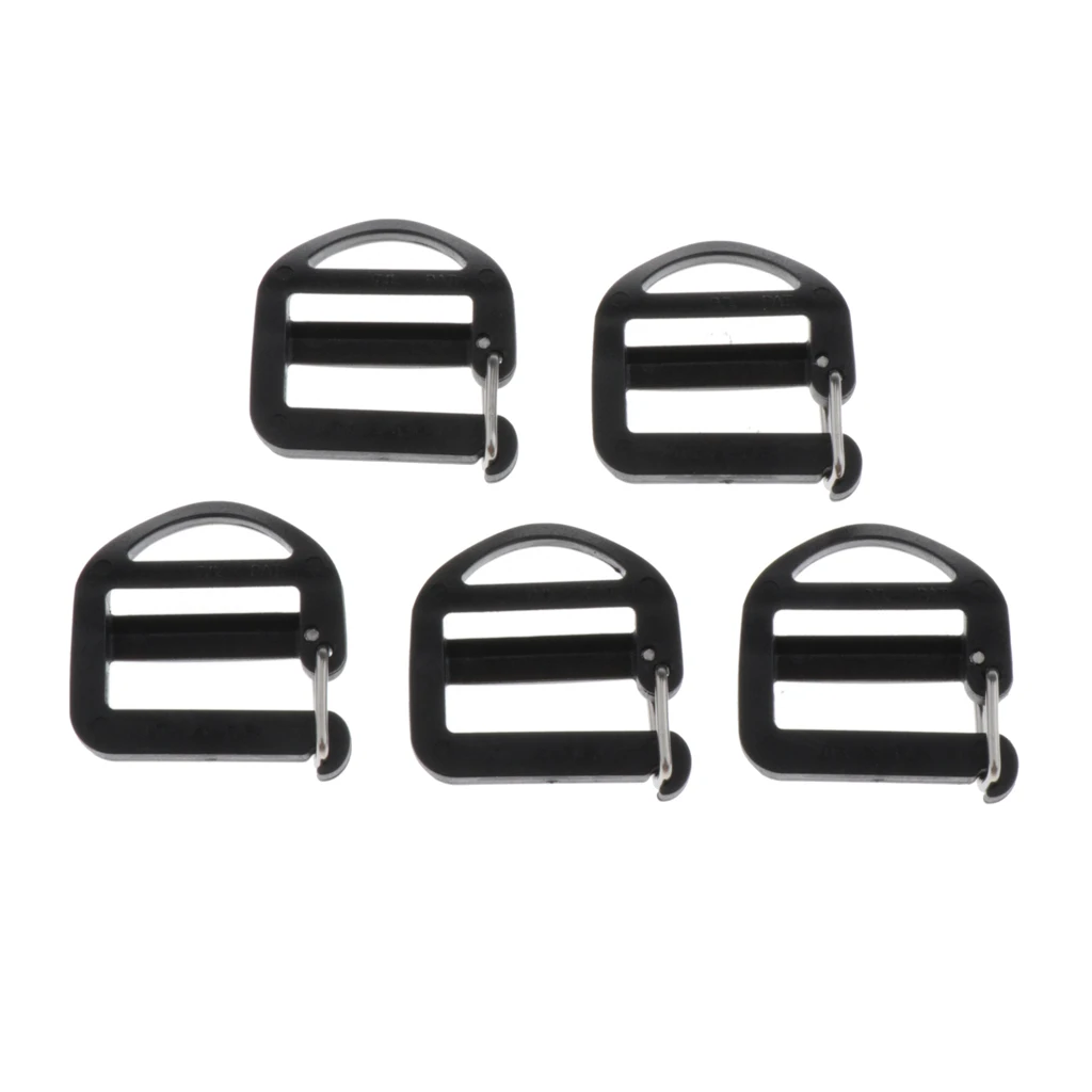 5 Pack Ladder Lock Slider Backpack Straps Fastener For Clothing Belts 20mm