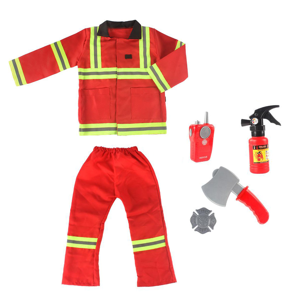 Kids Fireman Costume Toy for Kids,Boys,Girls, Toddlers Firefighter Accessories Firefighter Costume Kids Gifts