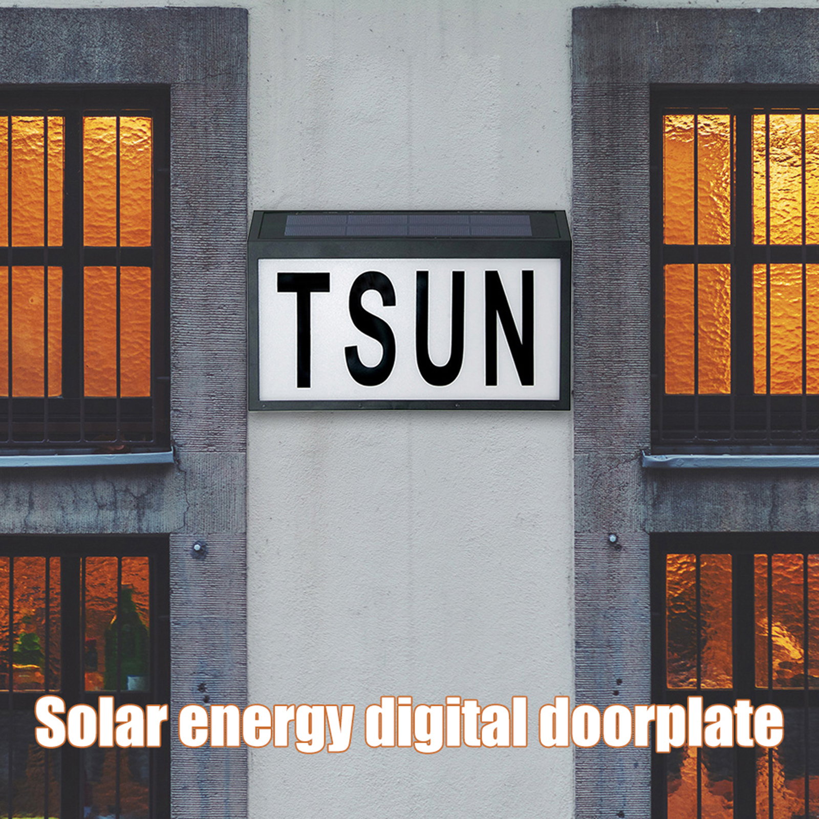 Durable Solar Address Sign Light Doorplate LED House Number 0-9 A-Z Tags
