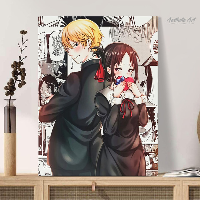 Canvas Paintings Kaguya-sama wa Kokurasetai：Tensai-tachi no Renai Zunousen：Love  is War Posters Prints for Hotel Home Decoration - AliExpress