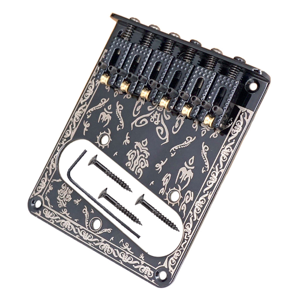 Zinc Alloy L Shape Roller Saddle Bridge Tailpiece Set for  TL Electric Guitar Replacement Parts