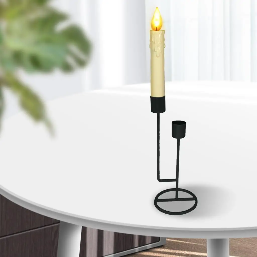 Tall 2-Heads Candelabra Taper Pillar Candle Holder Home Desktop Dining Room Candlelight Dinner Decor Gift