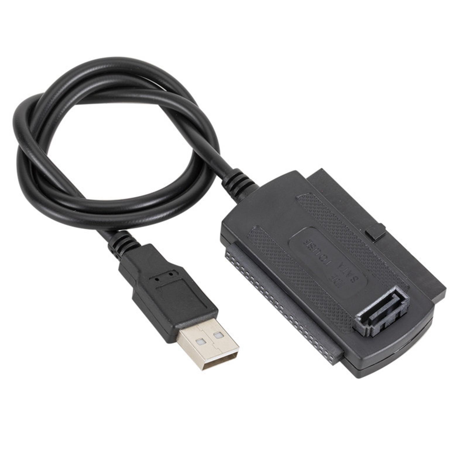 USB 2.0 to SATA Adapter Cable Transfer Cable Kit SATA 2.0 Adapter External Converter Slim USB to IDE Hard Drive Adapter US
