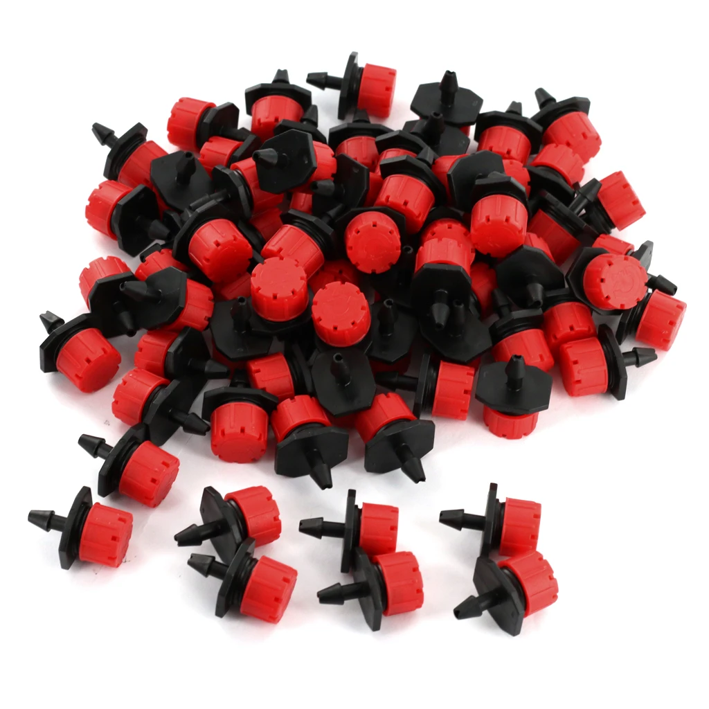 100pcs Adjustable Micro Irrigation Drippers Sprinklers Emitter Drip System