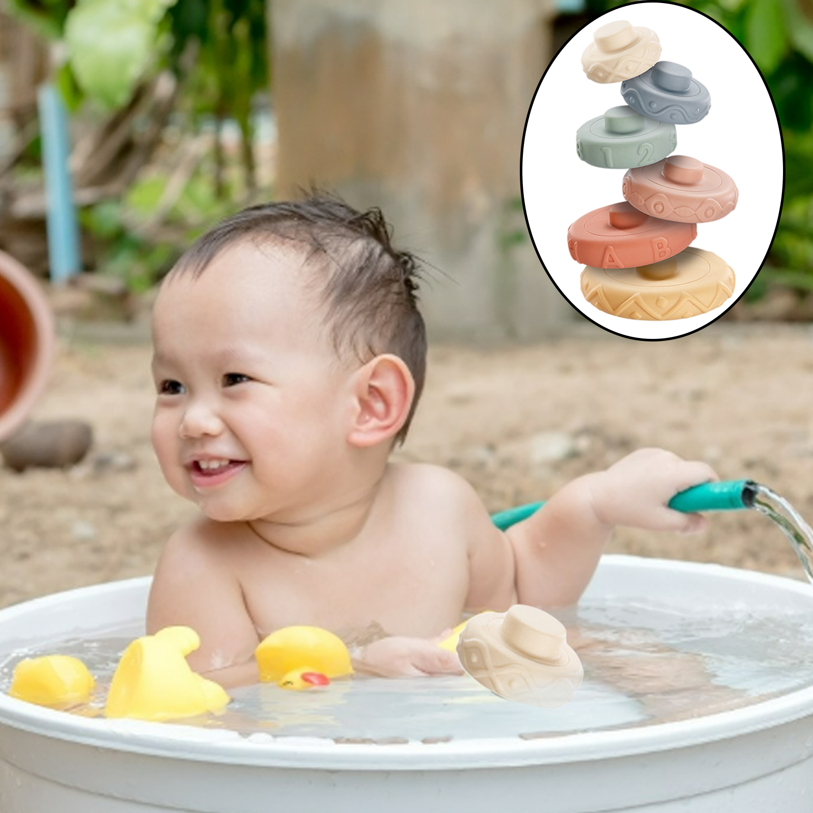 Soft Building Blocks Baby Toys Squeeze Play Ball Ring Teethers Toy for Gemes Home Baby 6 9 Month 1 2 3 Years Old