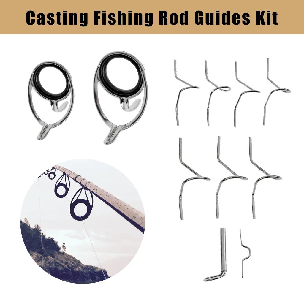 Fly Rod Guide Set Fly Fishing Rod Guide Tip Repair Kit Rings Fishing Accessories