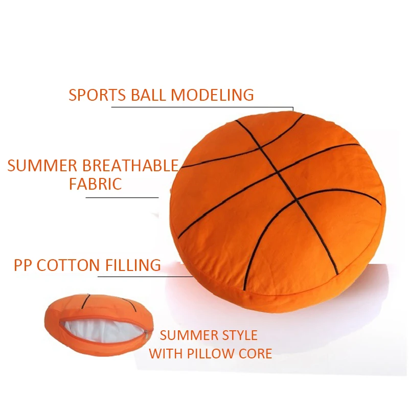Creative Football Cushion Pillow Winter Plush Summer Breathable Fabric Gift For Boyfriend Birthday Fans Gift Home Decore