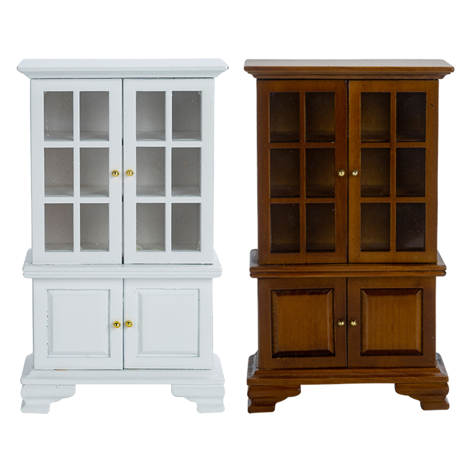 Doll House Miniature Handcraft Wooden Cabinet Bookcase 1:12 Dollhouse Bedroom Living Room Furniture Life Scene Accessory Toys