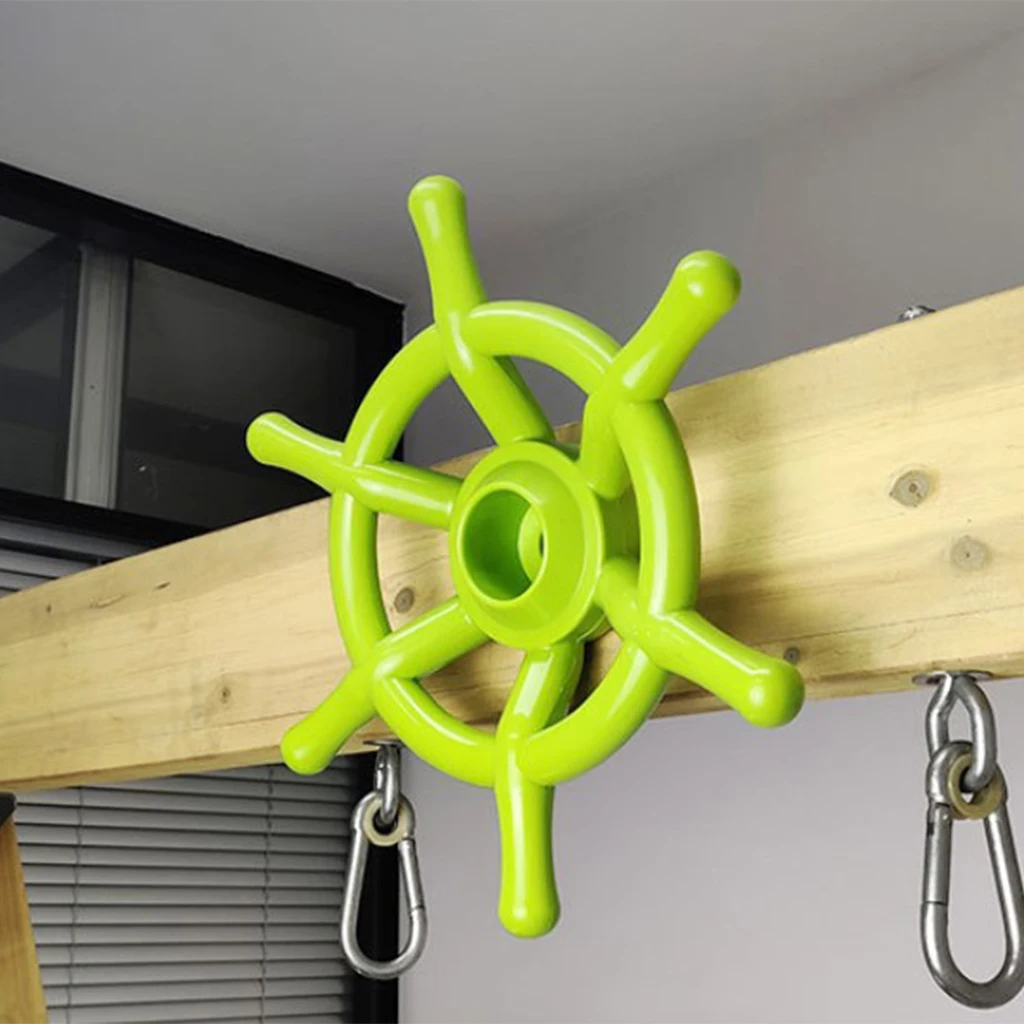 Steering Wheel Swing Set Pirate Ship Wheel Kids Educational Toys for Garden Swingset Game