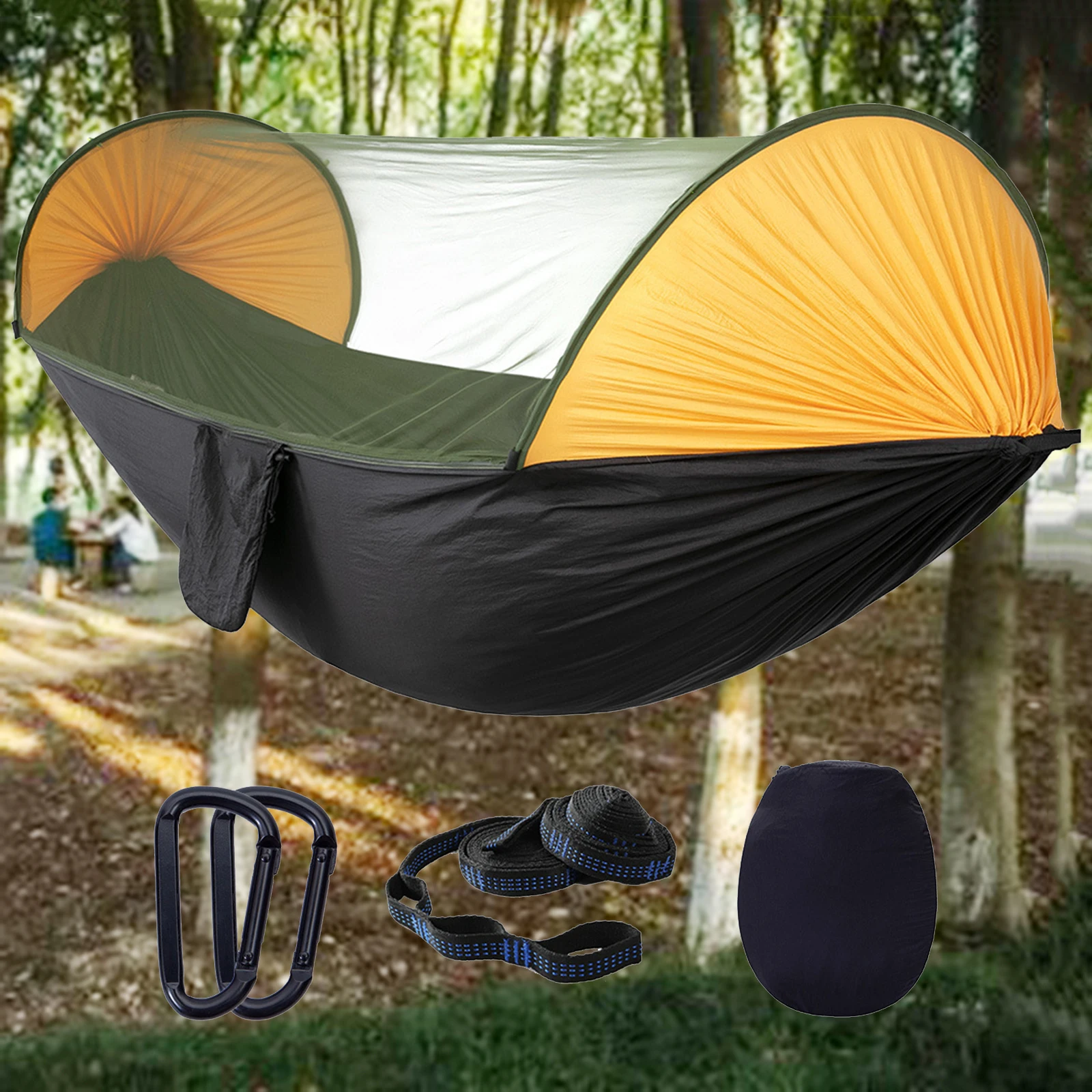 Camping Hammock Hanging Sleeping Bed Backpacking Travel Hammock Mosquito Net