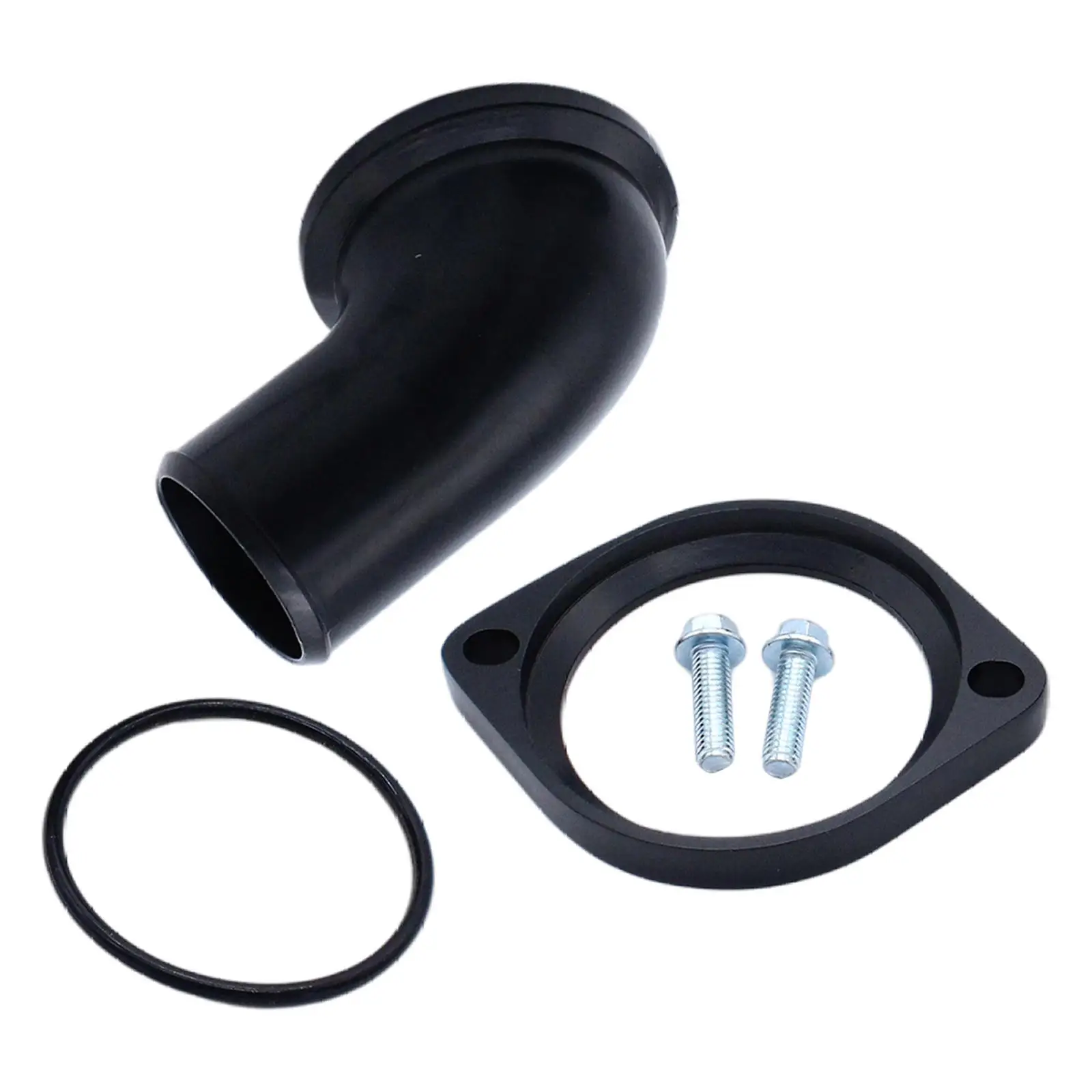 Water Neck Thermostat Housing Black 45 Degree Swivel Fit for LS1 LS2 6.0 L ACC Easy to Install