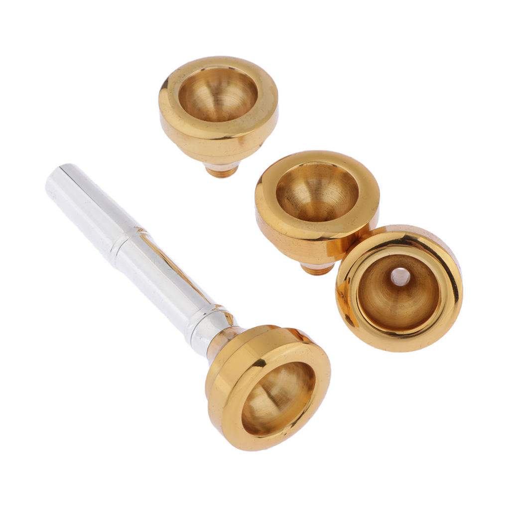 Trumpet Mouthpiece Replacement 7C 5C 3C 1.5C Size Gold Plated Rich  Musician