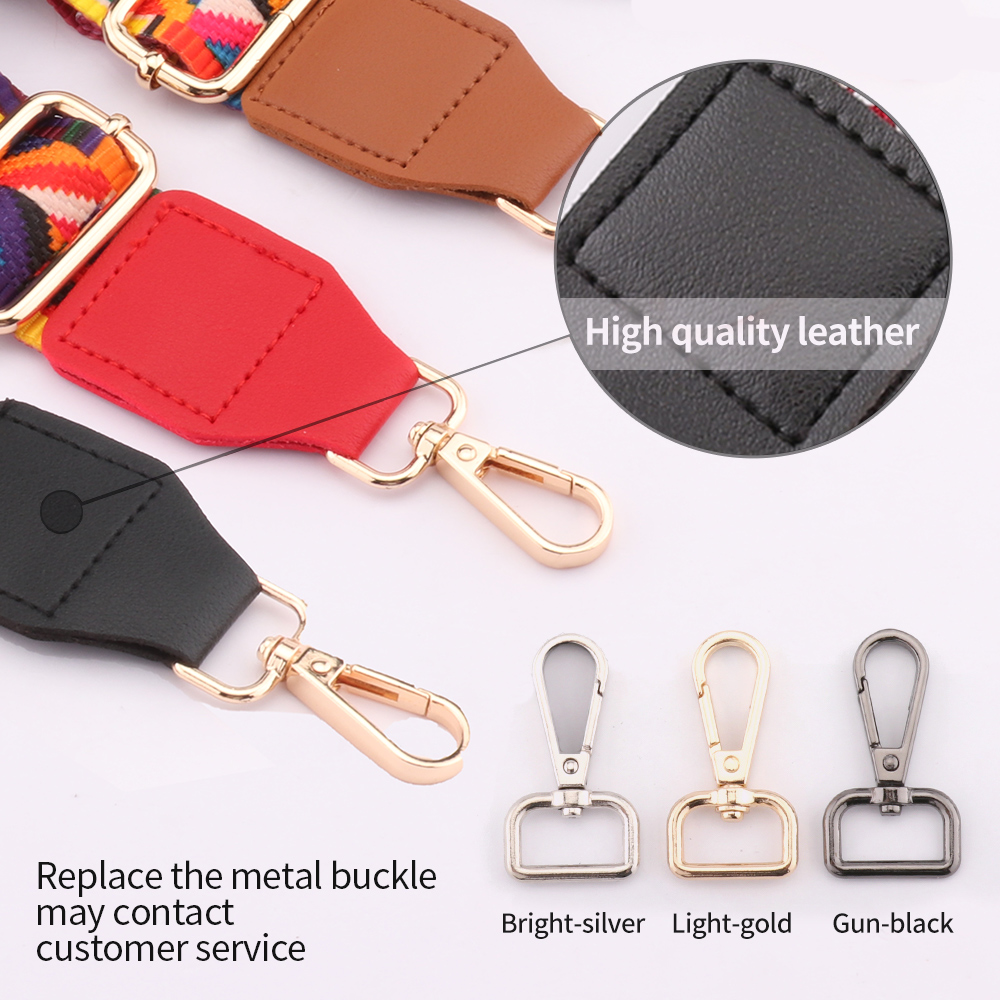 Bag Parts Accessories Shoulder Strap  for Handbags Adjustable Bag strap leather Belt Wide Rainbow  Purse Strap for Bag Replaceme