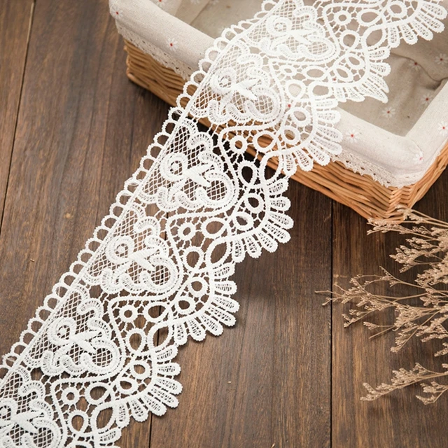 Ruban dentelle blanc, décoration mariage, ruban