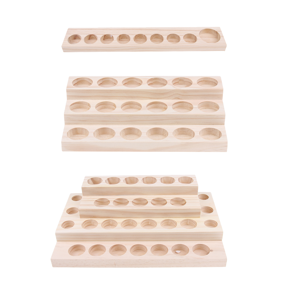 Aromatherapy Essential Oil Display Storage Organizer Rack Stand Holder Wood