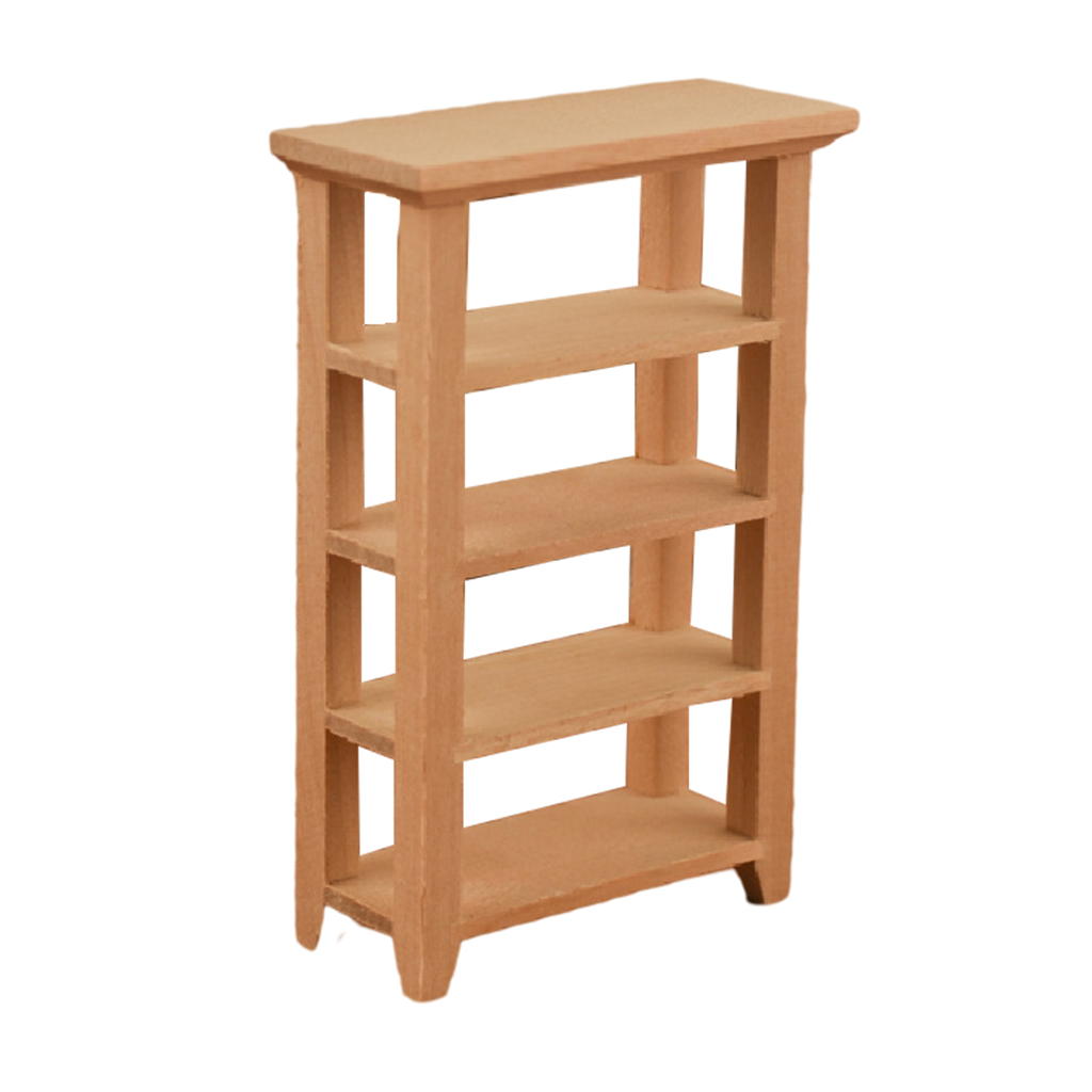 Simulation 1/12 Scale Mini Dollhouse Storage Cabinet Bookcase BJD Tiny Model Living Room Bedroom Decor Props