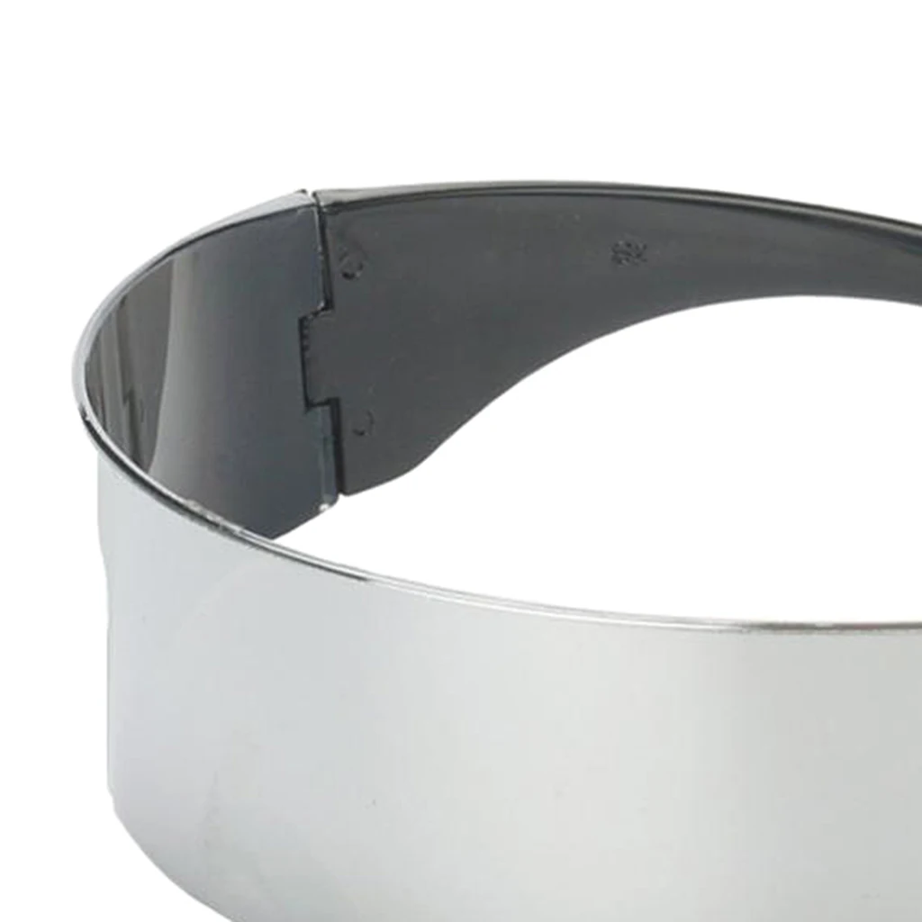 Futuristic Cyclops  Visor Sunglasses with Silver Mirrored Mono Lens