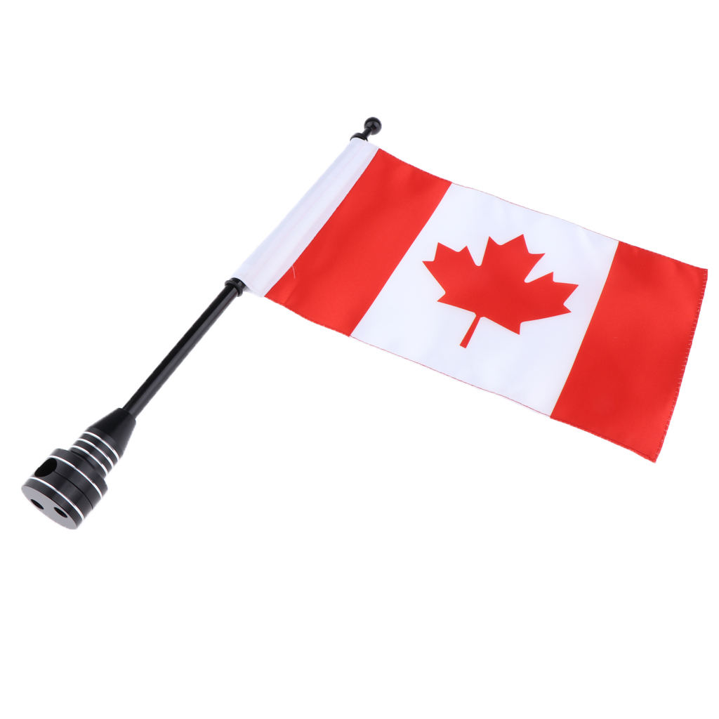 Motorcycle Canada Flag Pole Mount Custom Rack Luggage Flag For   Durability Adjustable Mounting Bracket