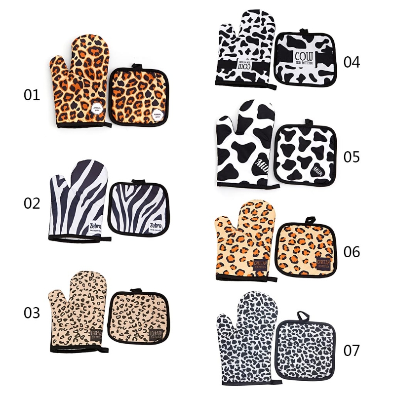 Gants De Cuisine TropicalLife - Motif Pattes Chiens Résistant 250°C