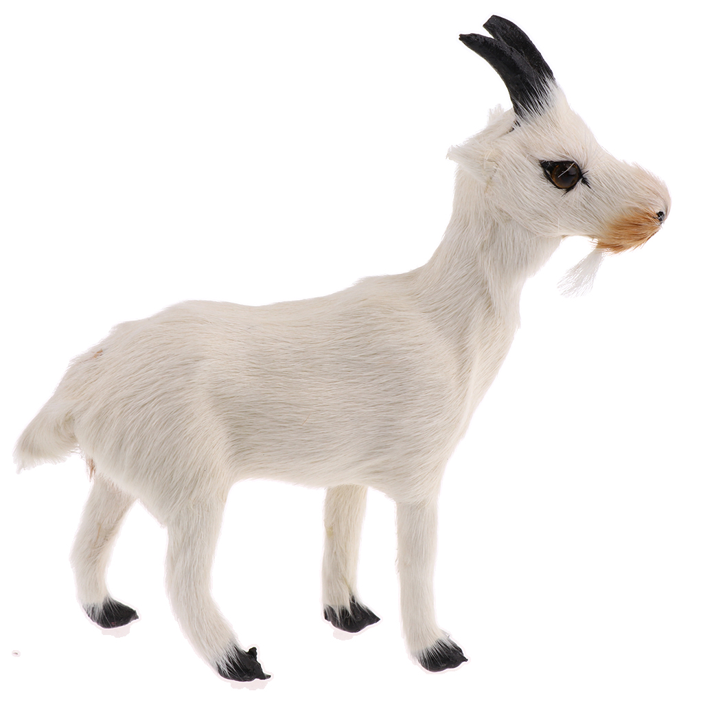 Standing Furry Sheep Farm Yard Animal Model Toy Figurine Home Decor