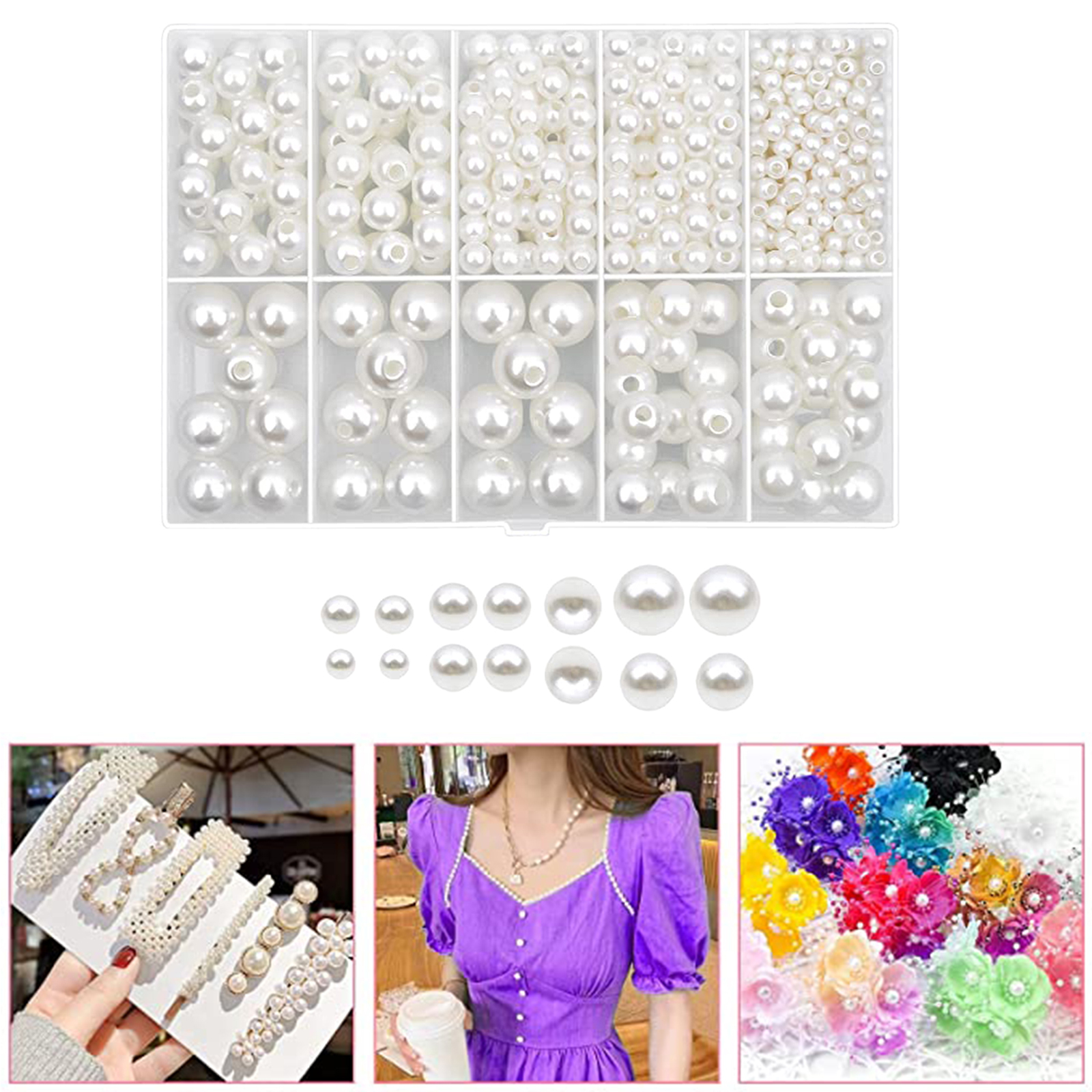 470x Round Beads for Crafts! Craft 4mm 6mm 8mm 10mm 12mm DIY Choker Making