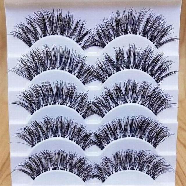 5 Paar Naturwimpern – Feine, Trompetenförmige Falsche Wimpern Für Voluminöse Augen