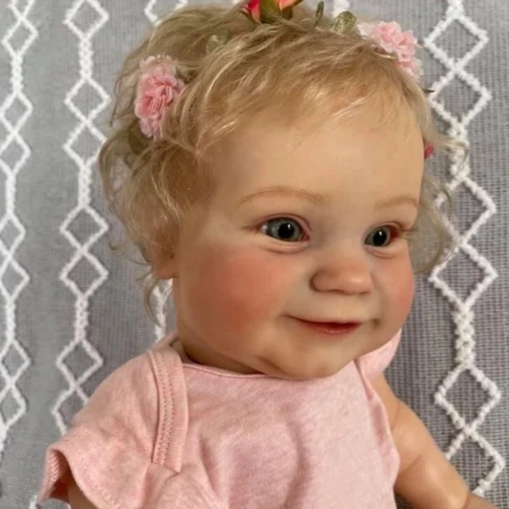 Niedliches Baby Mädchen Druck Overall Rosa für 20inch Reborn Puppe Accs 