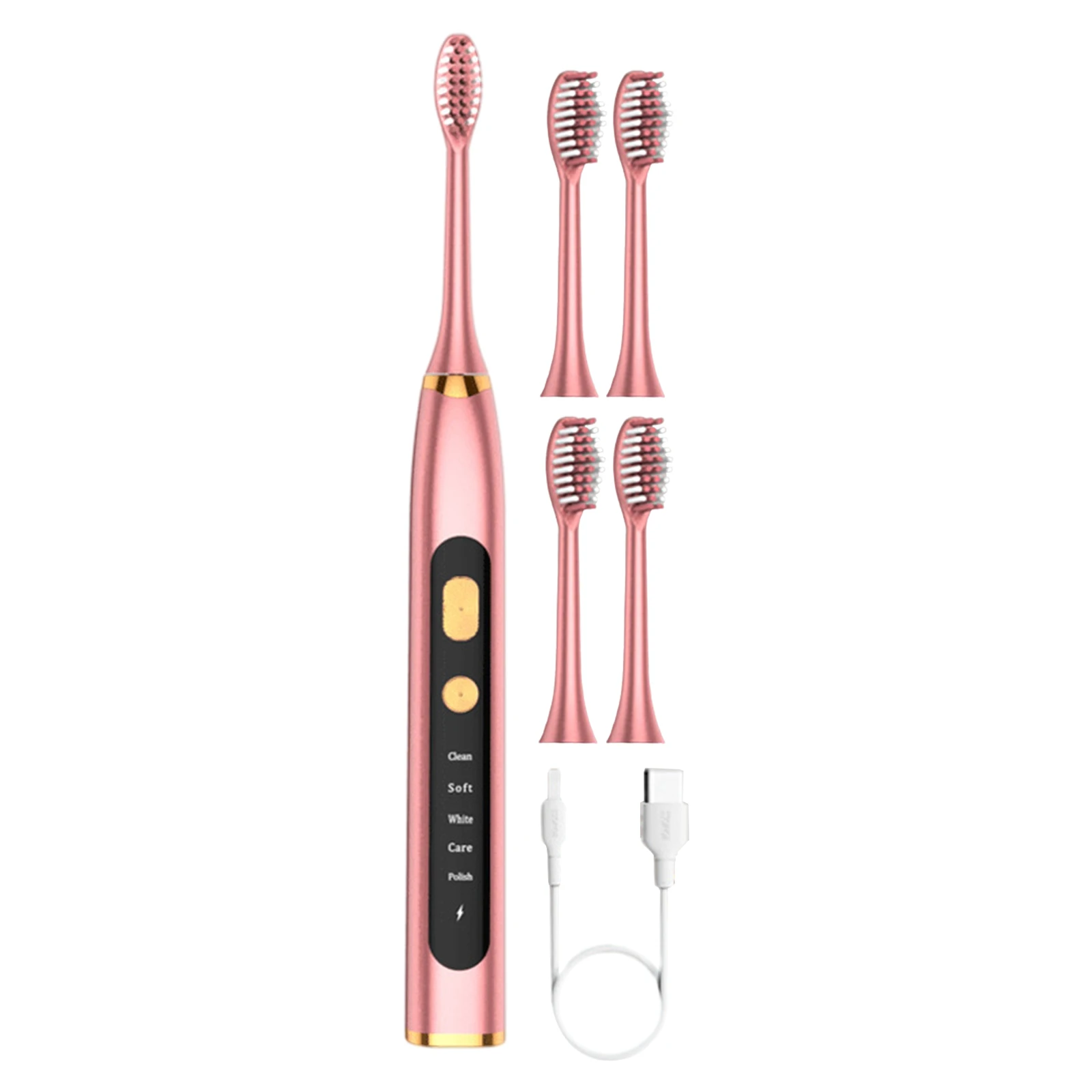 Ultra Whitening Toothbrush ,Ultrl Cleaning with 4 Brush Heads, for Men Women Kids Ultra Sonic Motor 15 Day Using Time