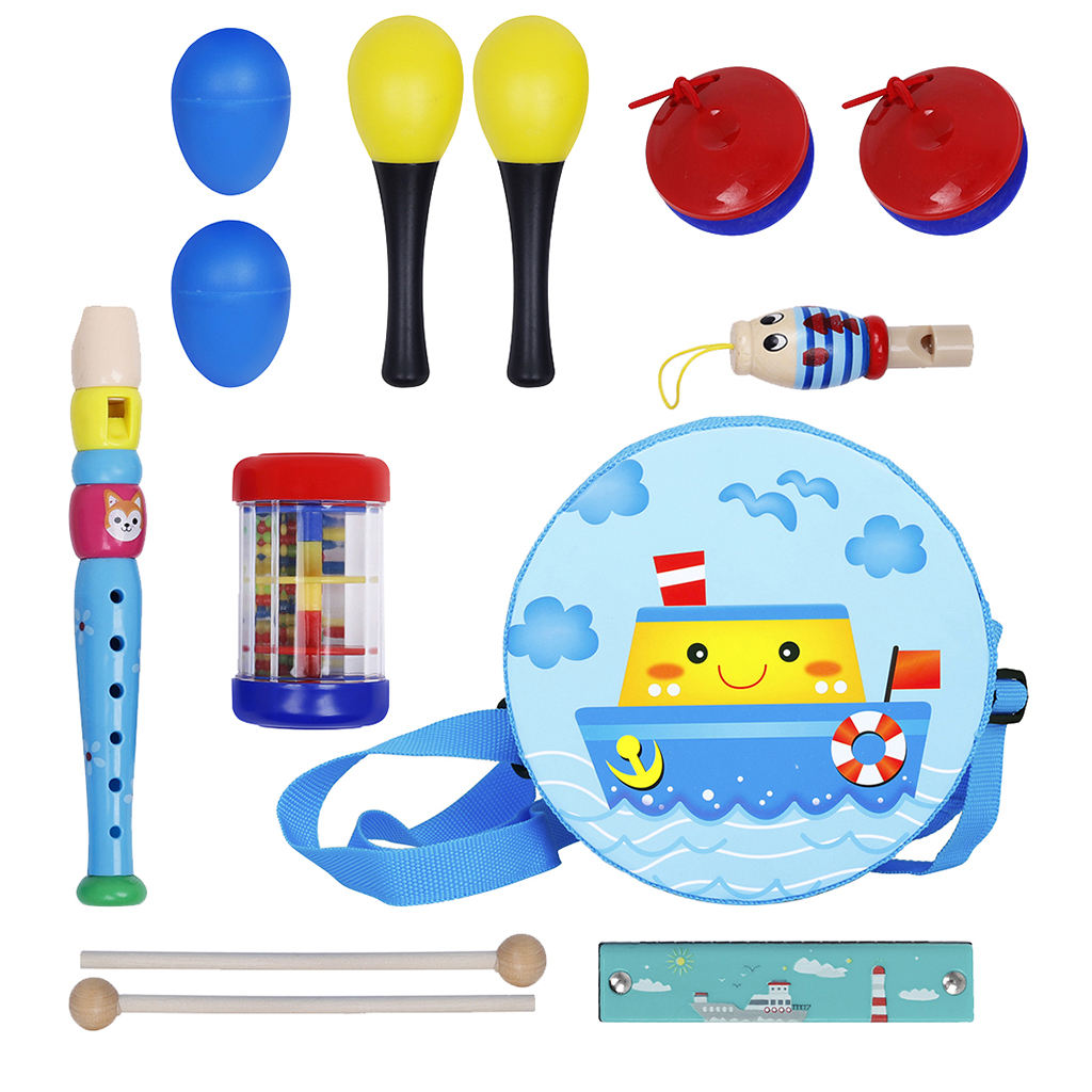 Kids Musical Instrument Toys 8 Pcs Musical Toys for Girls and Boys Educational Toys for Baby Toddler with Storage Bag