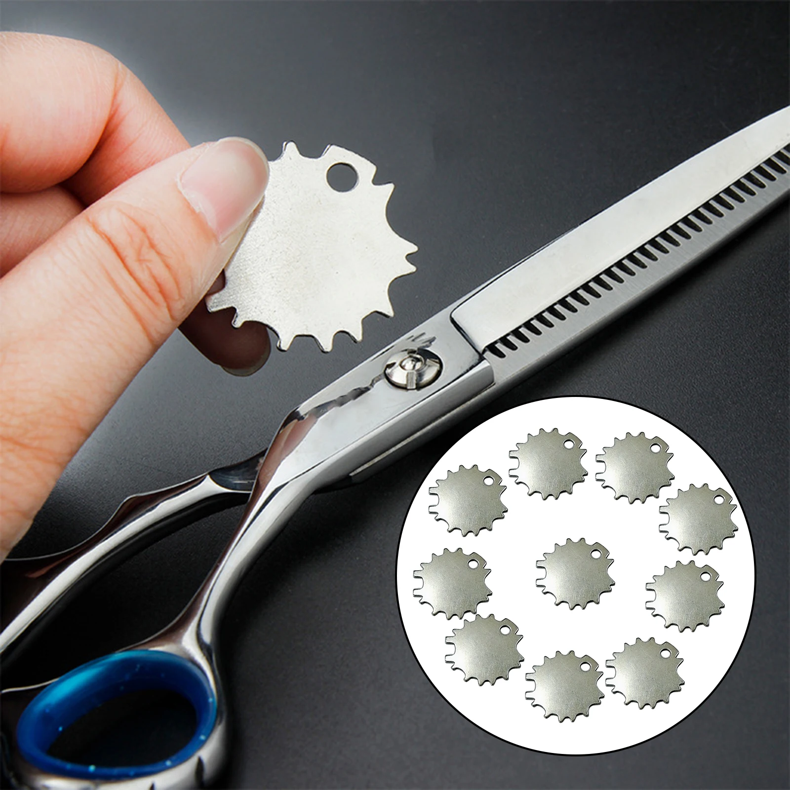 10pcs Hair Cutting Shear Scissor Adjustment Tool Hair Scissors Adjust Key Tighten Screws Tools Shears Adjuster Steel Regulator