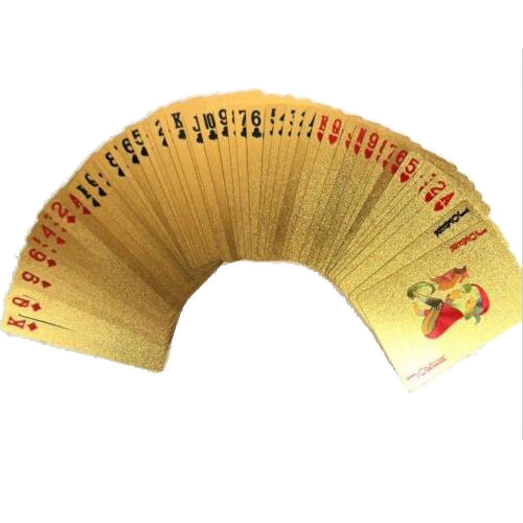 Hot Sale Playing Cards W/ 24K Gold Leaf And Dollar Design Full Deck Poker