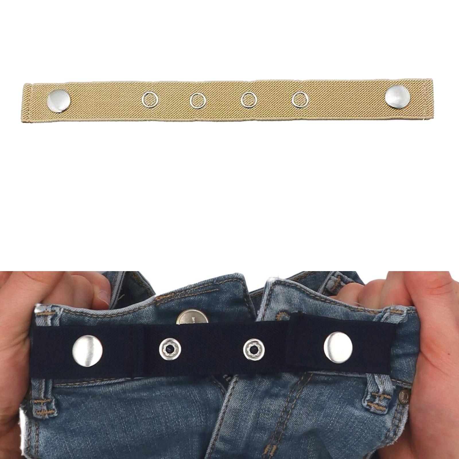 2x Casual No Buckle Stretch Elastic Waist Belt for Womens/Mens Adjustable Waistband