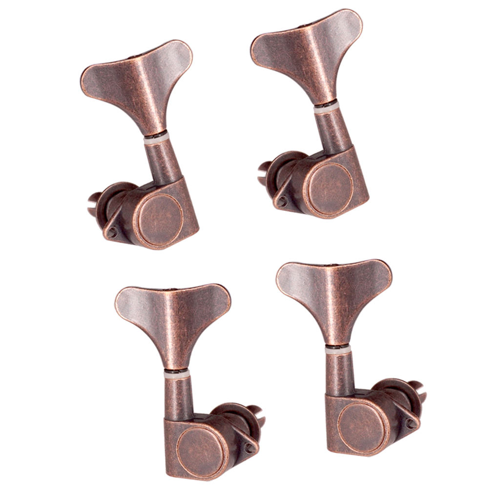 Fish Tail Buttons Bass String Tuners Pegs keys Machine Heads 2L2R Red Bronze for electric acoustic folk guitar