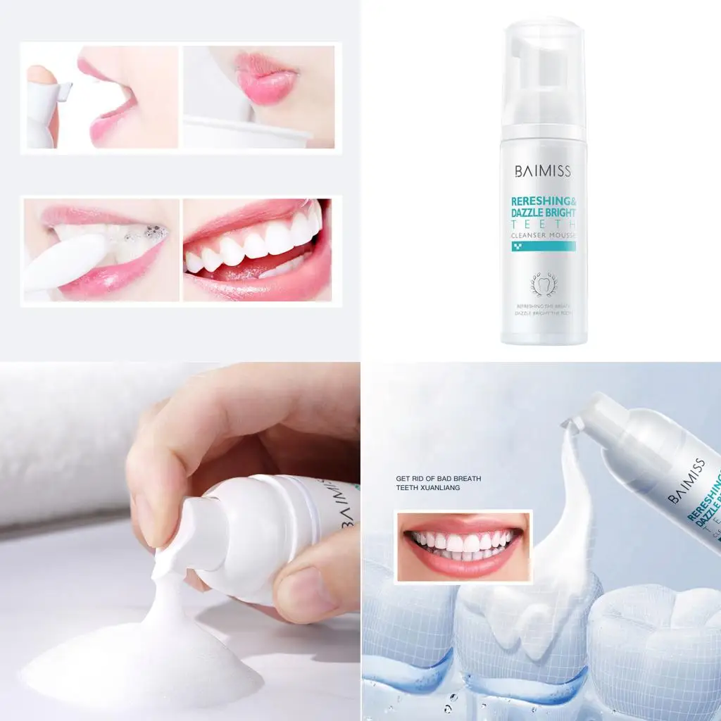 Tooth Cleaning Mousse Foam Toothpaste Teeth Oral Removes Plaque Stains Tool