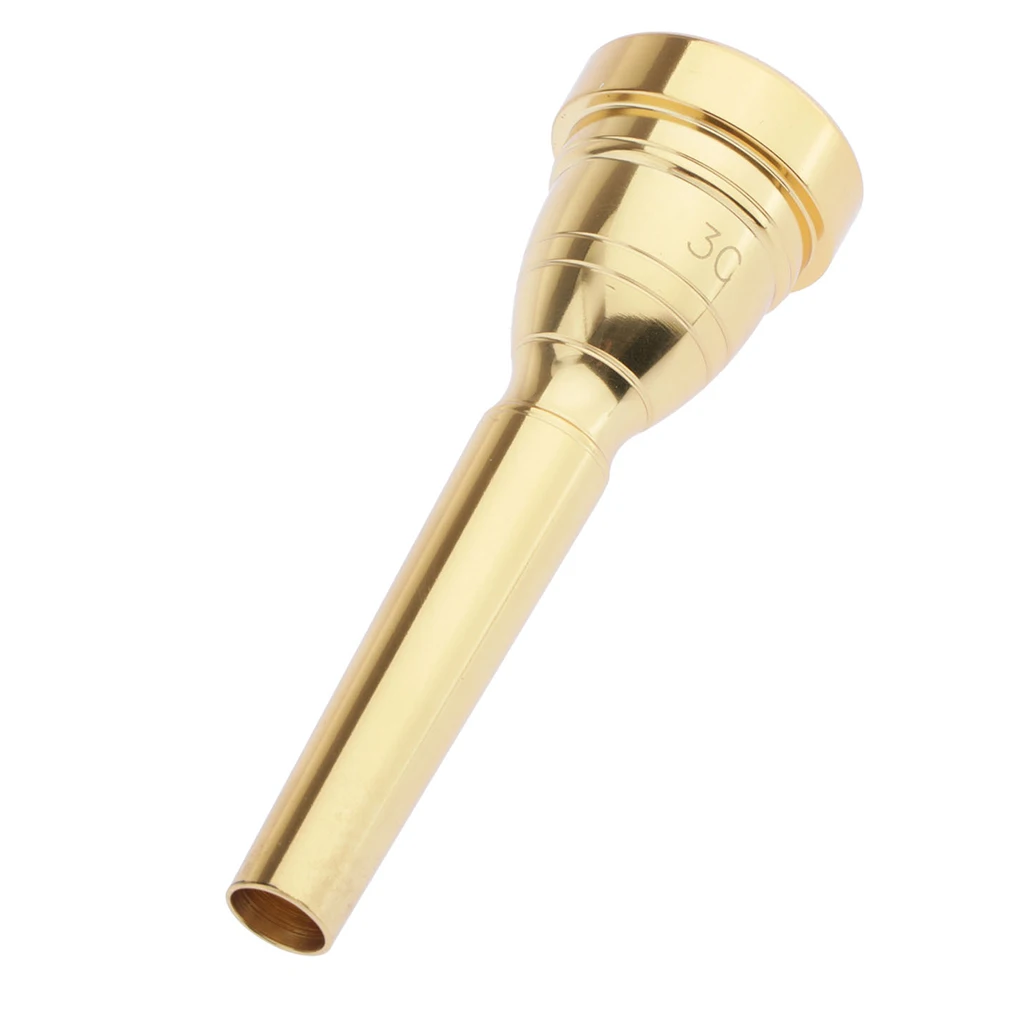 3C Size Brass Trumpet Mouthpiece Golden Booster Plated Trumpet Mouthpiece