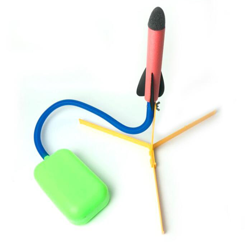 Rocket Launcher Toy Foam Planes and Toy Air Rocket Launcher Outdoor Rocket Toy Gift for Unisex Children