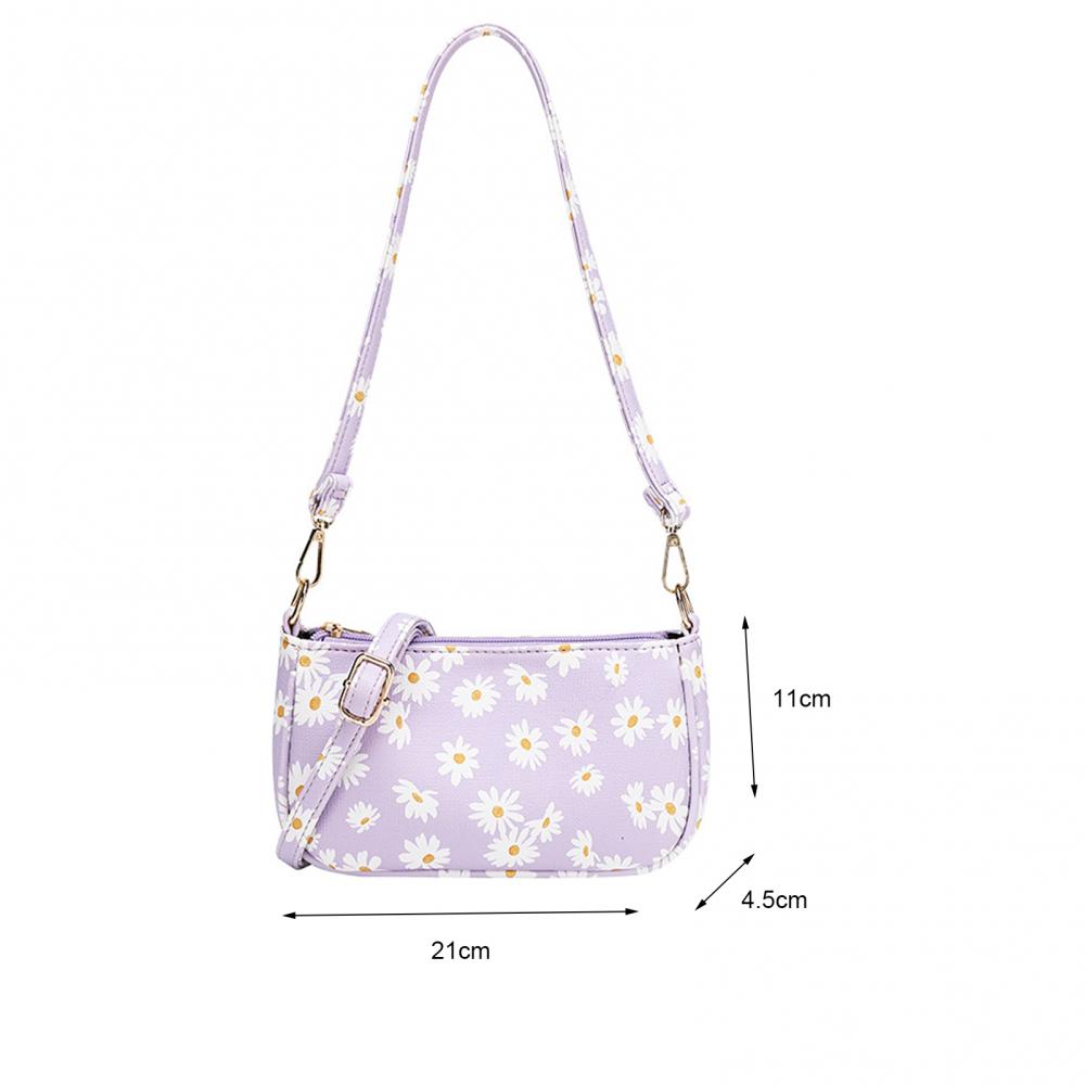 Mulher marguerite impresso bolsa de ombro bolsa