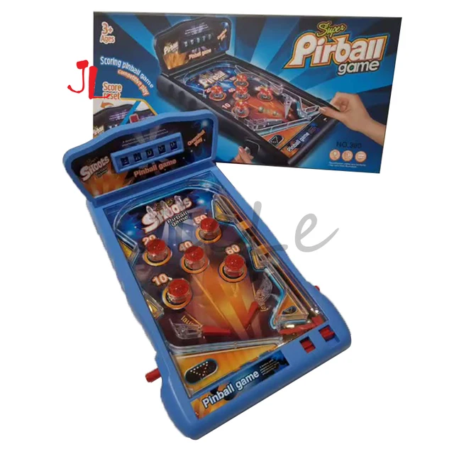 Diodo emissor de luz música contagem pinball máquina preto/azul 2 cores  criativo catapulta pinball jogo multifuncional pinball brinquedo bartop -  AliExpress