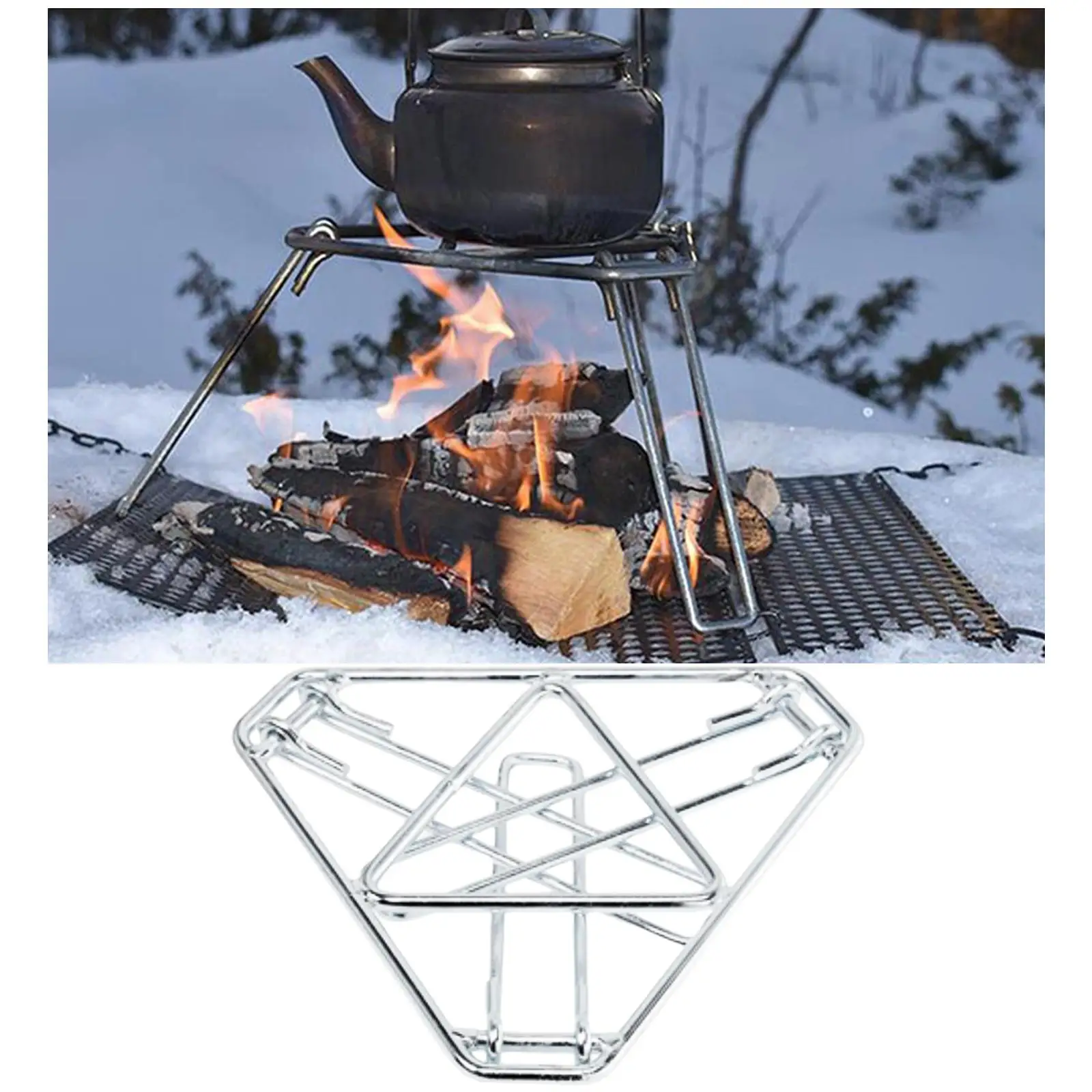 Convenient Stove Holder Outdoor Camping Hiking Alcohol Stove Rack Ultralight Folding Pot Burner Stand Camp Cooking Supplies