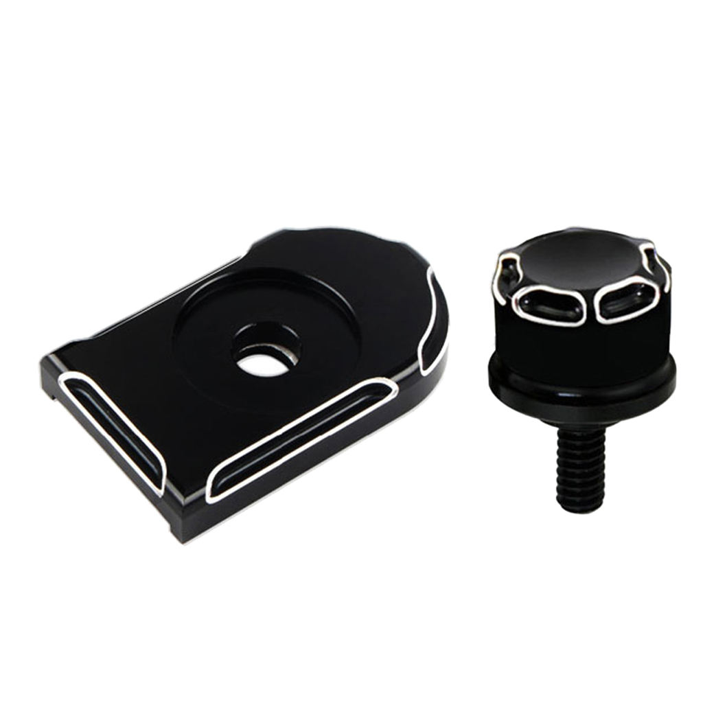 Rear Fender Seat Bolt Tab Screw Mount Edge Cut Knob Cover For Harley Models with 1/4-20 Thread A Type