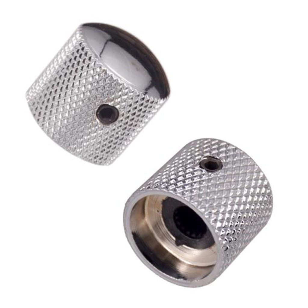 4 Pieces Silver Guitar Bass Knobs Screw Fixing  & Volume Knobs for  Electric Guitar Parts